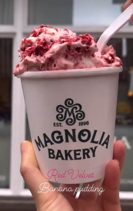 Magnolia Bakery Jordan's Red Velvet Banana Pudding
